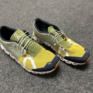 On Cloud ULTRA RARE & DISCONTINUED Running Yellow and Green Sneakers